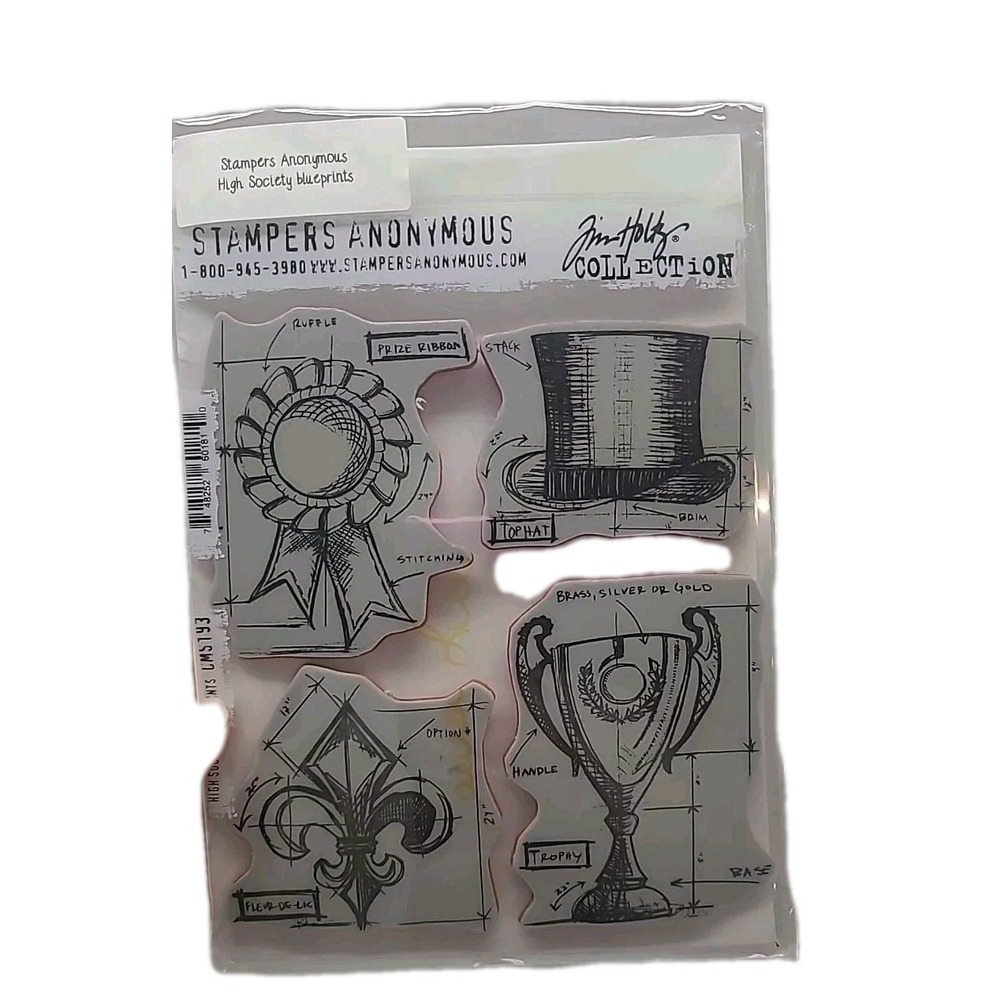 Scrapbooking Cling‎ Stamps Stampers Anonymous High Society Blueprints
